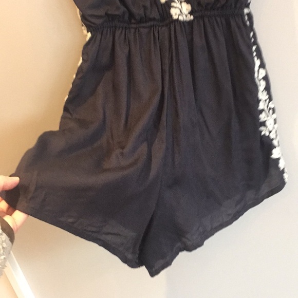 Blue Embellished Romper Adjustable Straps - XS - Picture 4 of 6